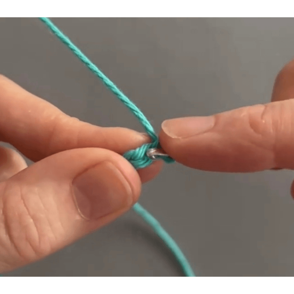 image showing how to crochet into the second chin from the hook for crochet beginners