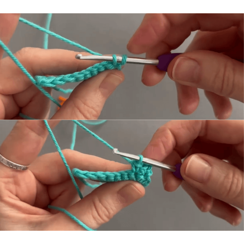 image showing turning your work crochet