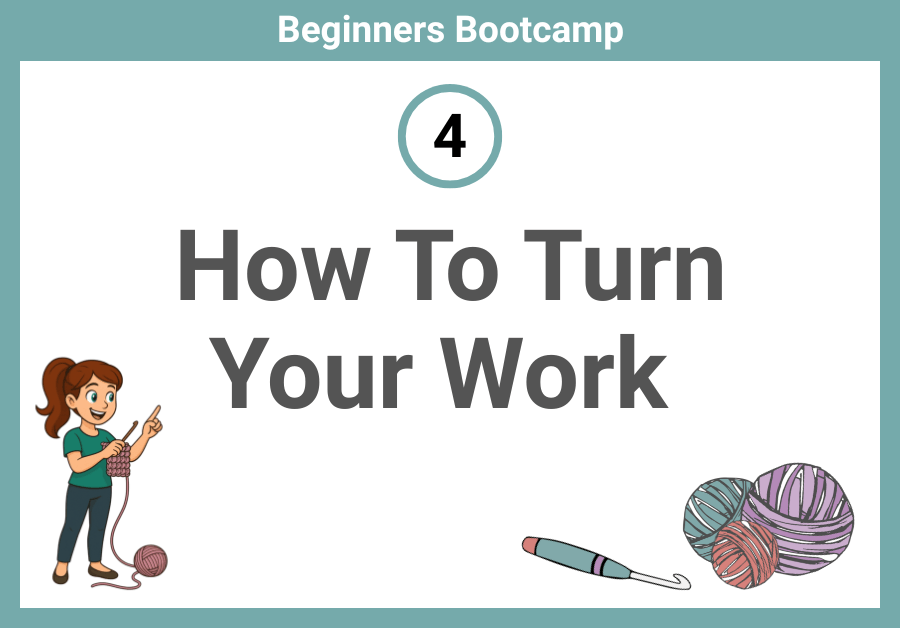How to turn your work for crochet beginners